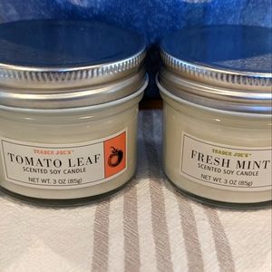 Trader Joe's Candles Tomato Leaf & Fresh Mint